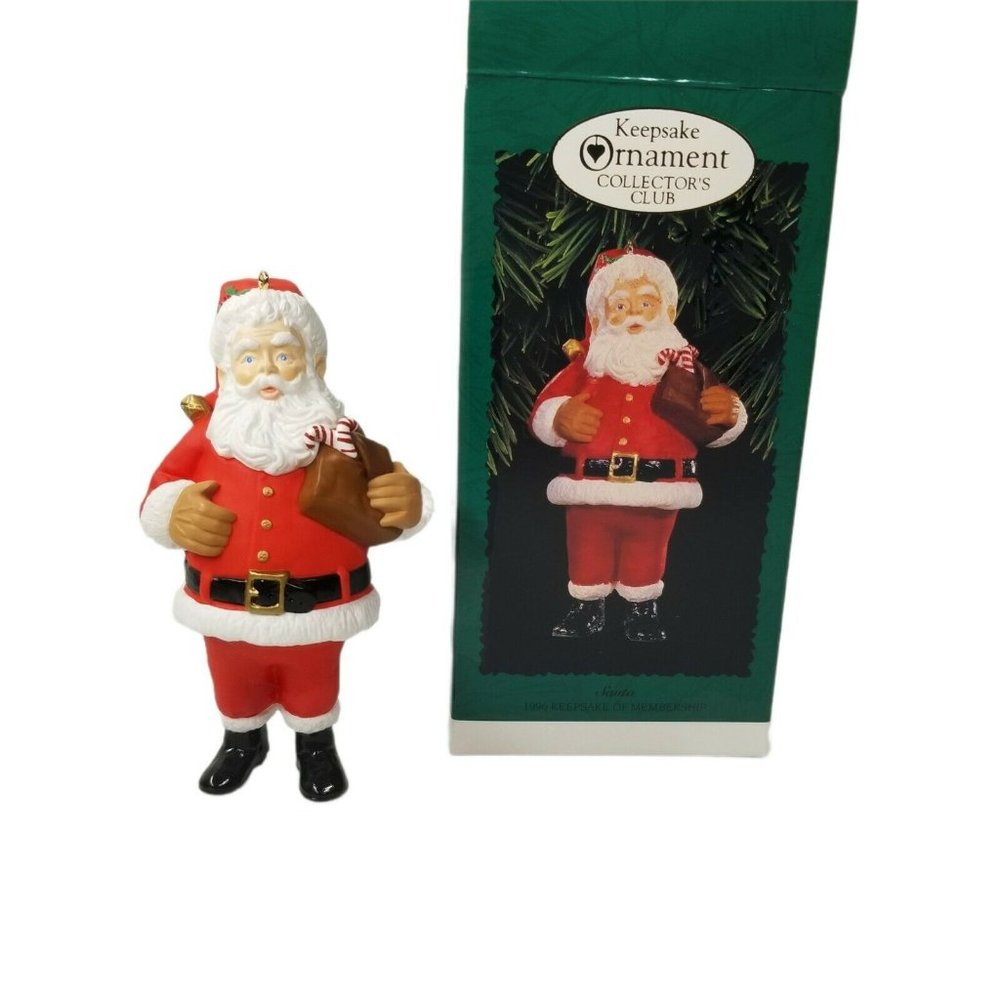 1996 Hallmark Keepsake Christmas Ornament SANTA CLAUS Collectors Club Membership